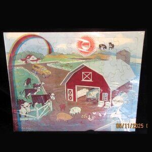 Vintage NEW Standard Chemical “ProLasses Mr. Meaty Beefy” Tray Puzzle – Nebraska